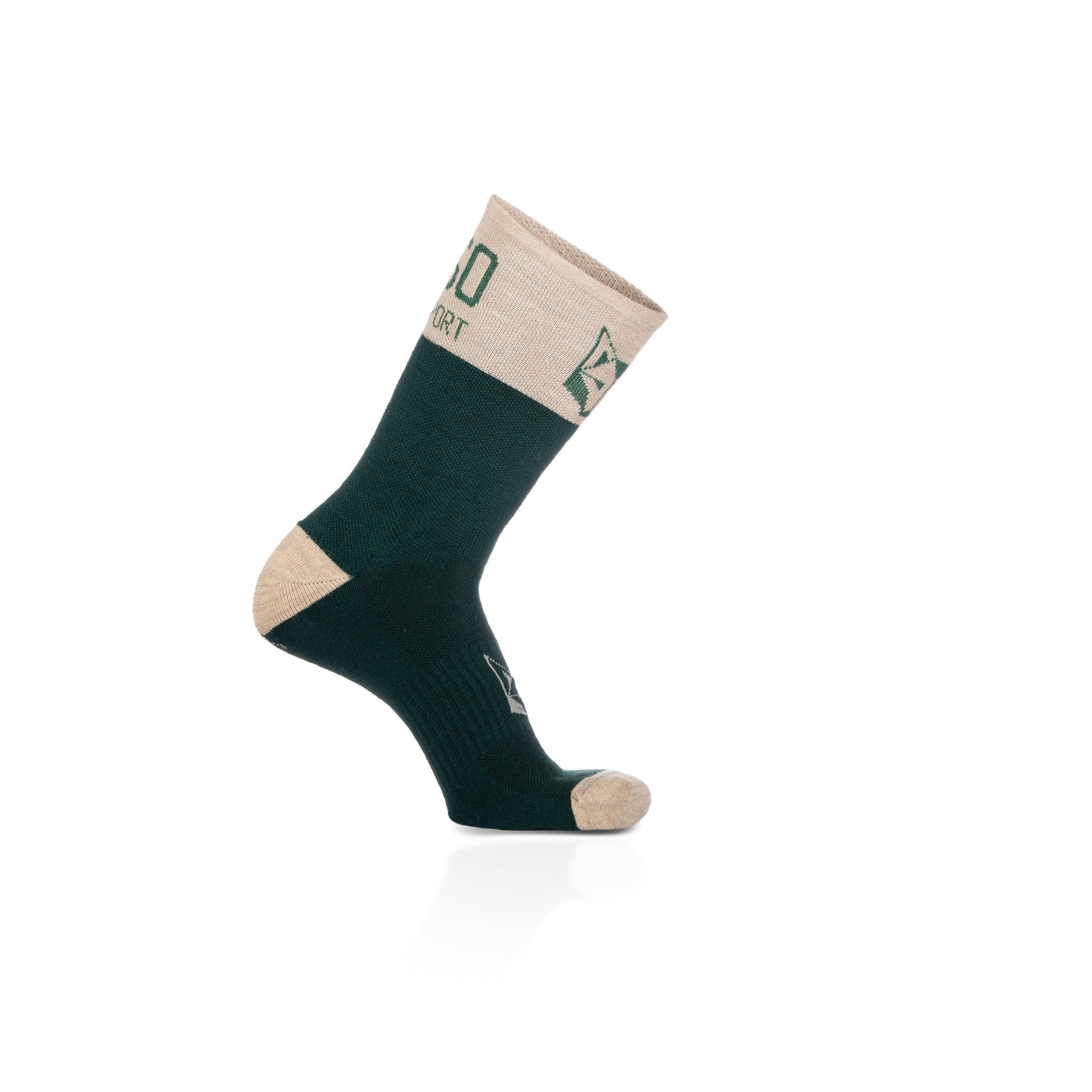 Calcetines de Lana Merina High Cut - Green Leaf