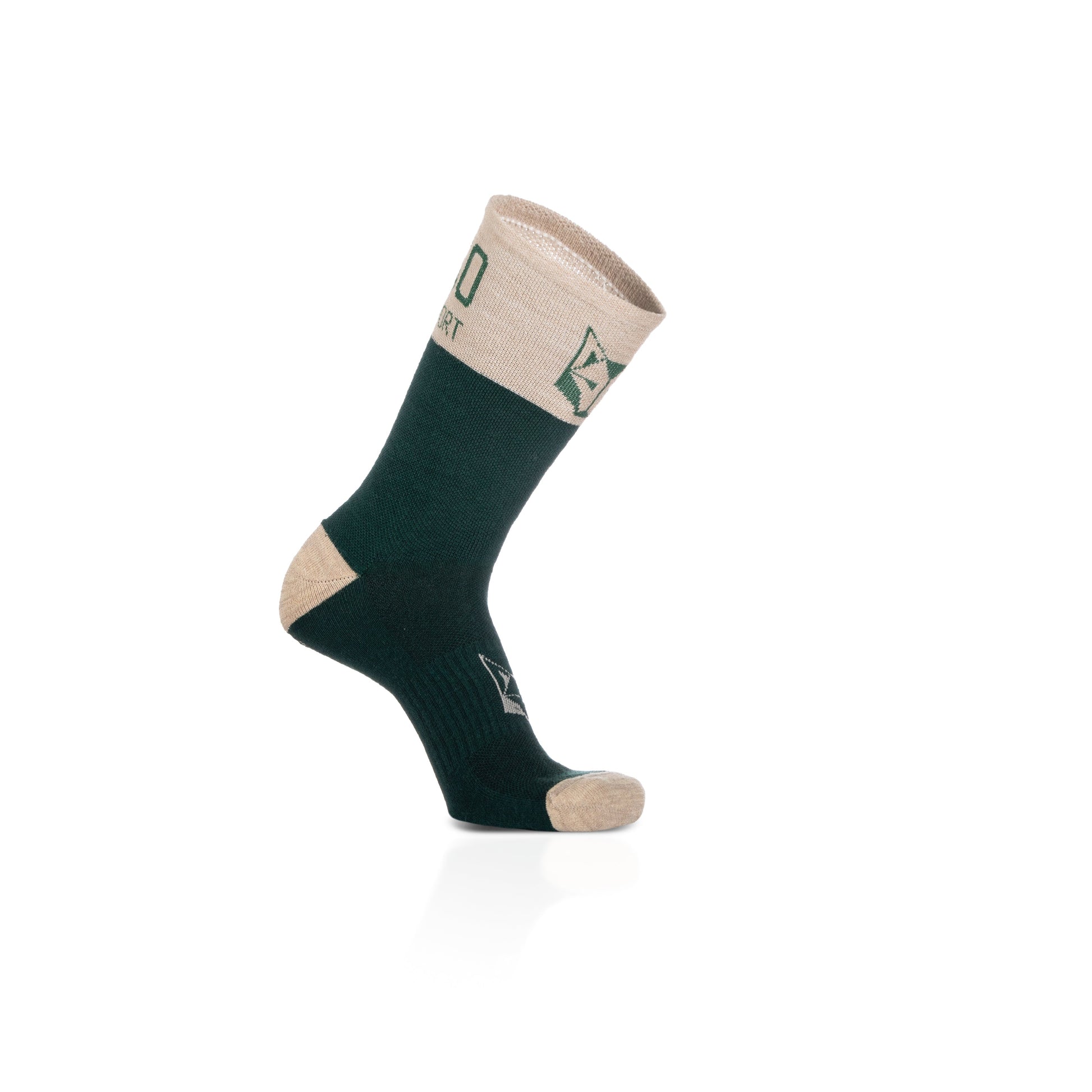 Calcetines de Lana Merina High Cut - Green Leaf