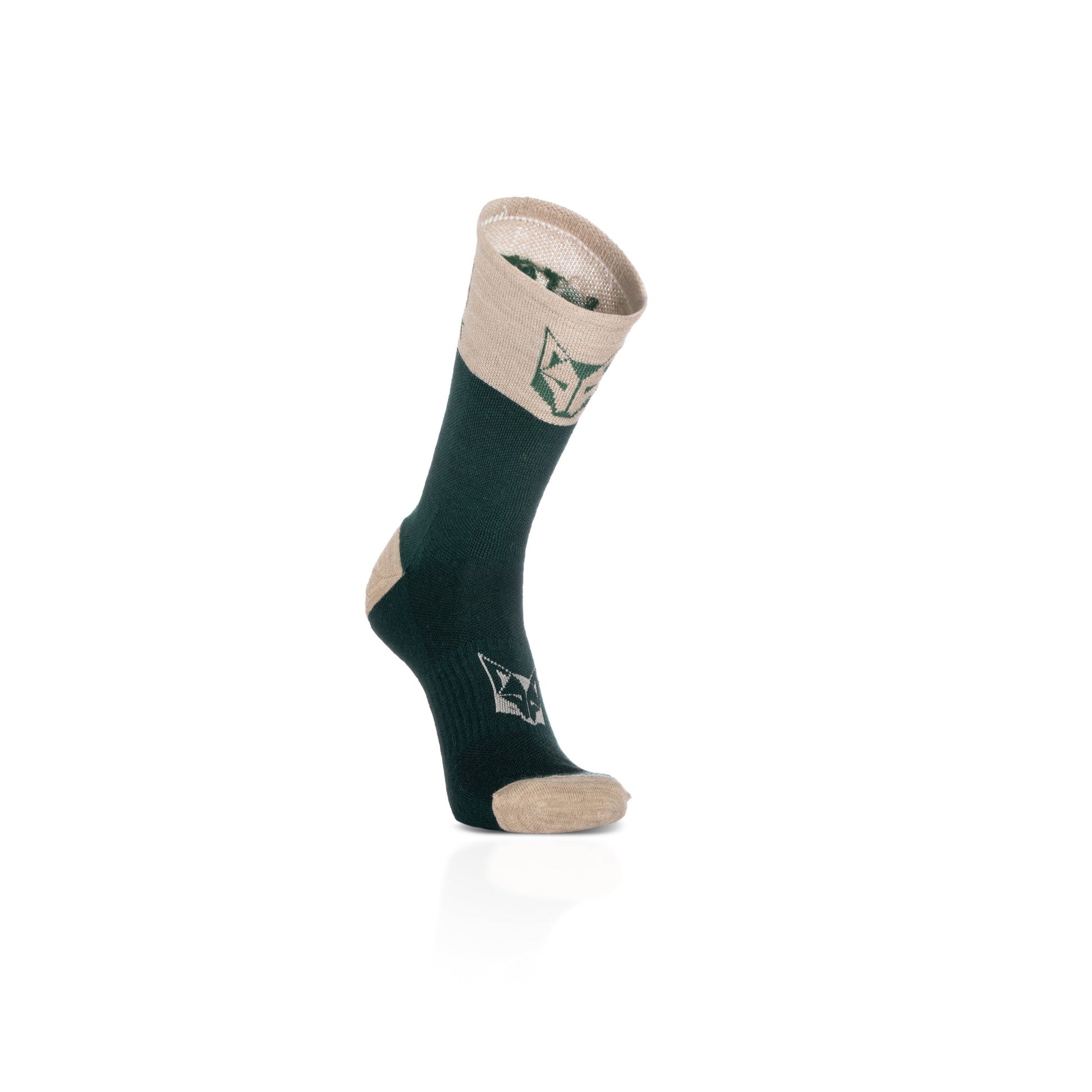 Calcetines de Lana Merina High Cut - Green Leaf